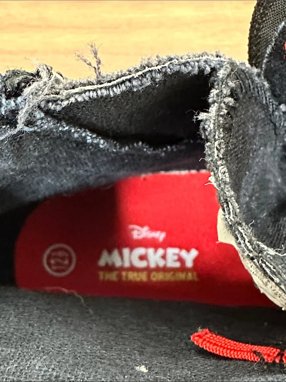 NWOT Disney Black and Red Mickey High-Top Sneakers for Kids size 12-1/2